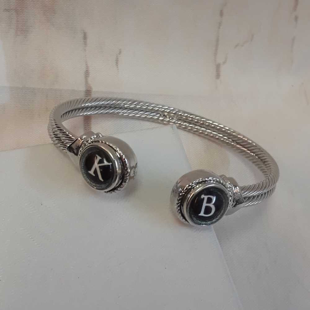 Personalized Cuff Cable Bracelet - image 3